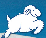 matelas logo mouton blanc